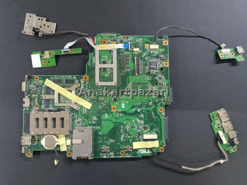 Asus N61 N61V N61VG N61VN Anakart 1GB Ekran Kartlı + Core2 İşlemci Rev.1.1