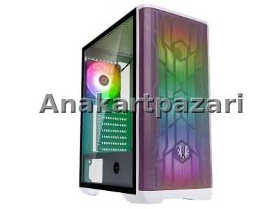 BıtFenix Nova Mesh SE-TG Boş Kasa Beyaz-Mor (PSU YOK)
