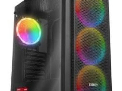 Everst Mega V2 Boş Kasa Siyah (PSU YOK)