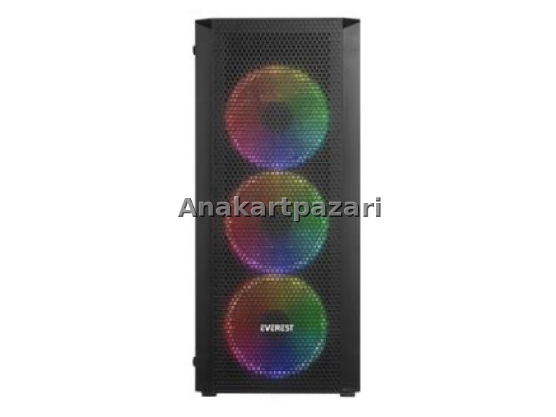 Everst Mega V2 Boş Kasa Siyah (PSU YOK)