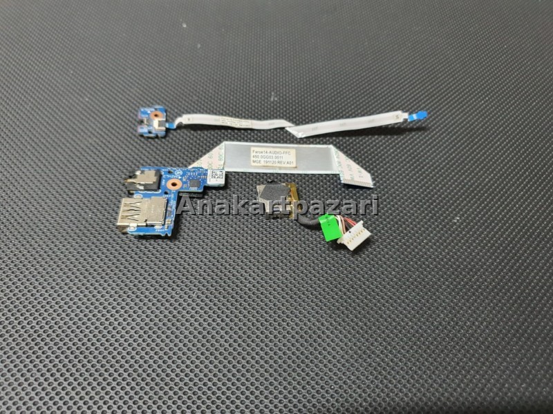 HP Pavilion x360 14 - dh1003nt Power Jack ( Şarj Soketi )  + Usb Audio Board + Power Board