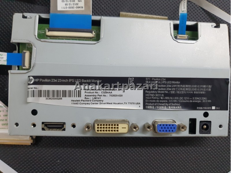 HP Pavilion 23xi Backlit 23''İnç Monitör Anakartı
