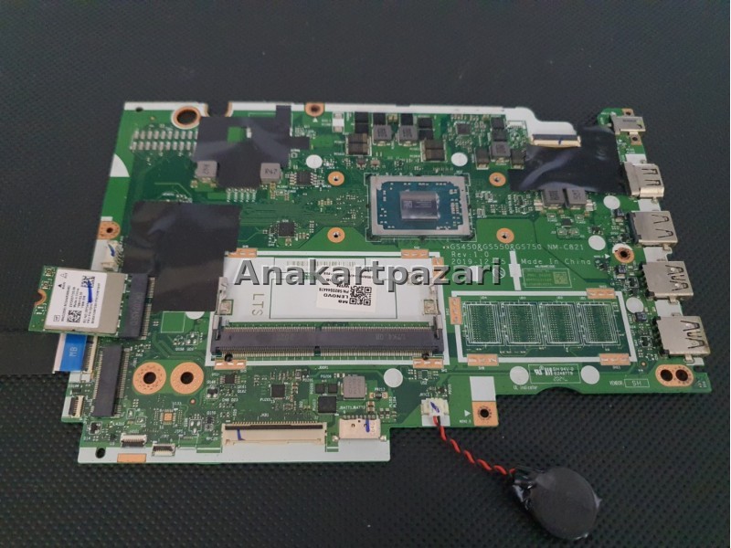 Lenovo İdeapad 3 15ADA05  GS450 GS550 GS750 NM-C821 Rev 1.0 AMD 3020E Anakart