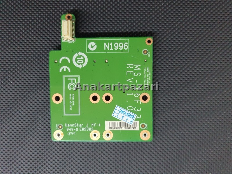Msi GT60 GT70 Ms-1761 Ms-1762 Ms-1763 MS-16F33 Rev. 1.0 MSATA SSD RAID HARD DRIVE BOARD