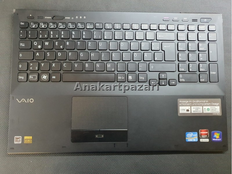 Sony VPCSE PCG-41414M Üst Kasa + Touchpad + Klavye ( Siyah )