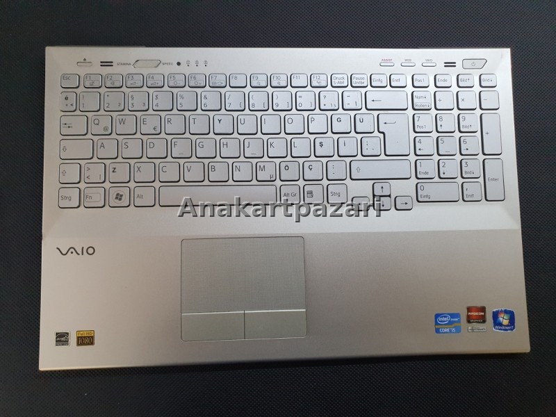 Sony VPCSE PCG-41414M Üst Kasa + Touchpad + Klavye ( Silver )
