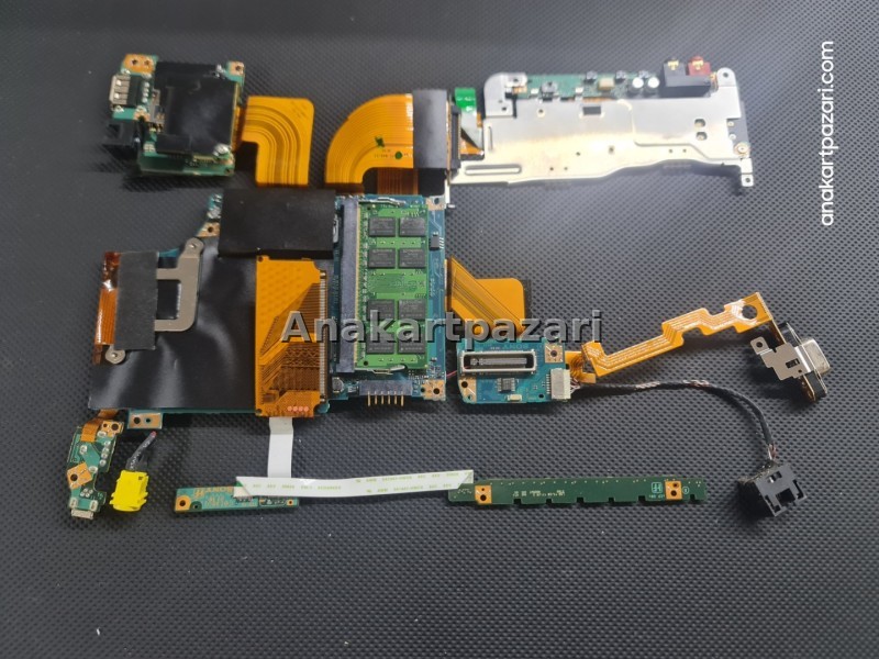 Sony PCG 4J1M VGN TX4XTP Anakart + 2 GB Ram + VGA . Audio, Wifi , Usb Board + Power Jack + Ethernet Kablosu + Power Butonu