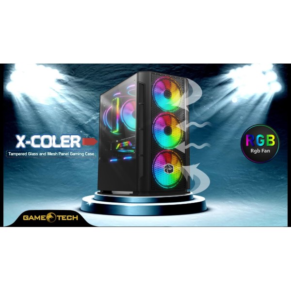 GAMETECH Xcoler Mesh Pro Micro Atx 4x120mm Rgb Fanlı 