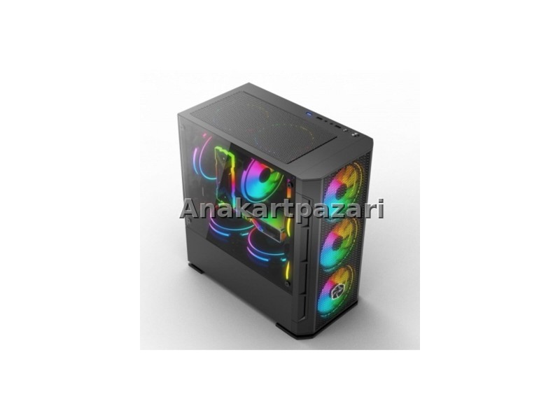 GAMETECH Xcoler Mesh Pro Micro Atx 4x120mm Rgb Fanlı