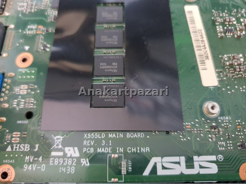 Asus X555 X555L X555LD Anakart İ7 4510U ( SR1EB ) 2 GB Ekran Kartı 4 GB Ram Rev 3.1