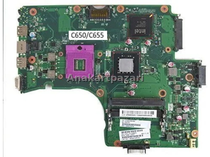 TOSHIBA C650-C655 Model-6050A2355301-MB-A03 DDR3 Anakart