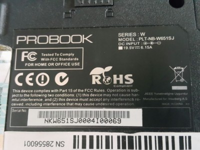 Victor Probook Series:w plt-nb-w651sj Kople kasa