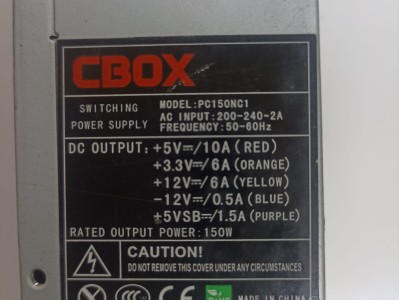 CBOX PC150NC1 POWER SUPPLY