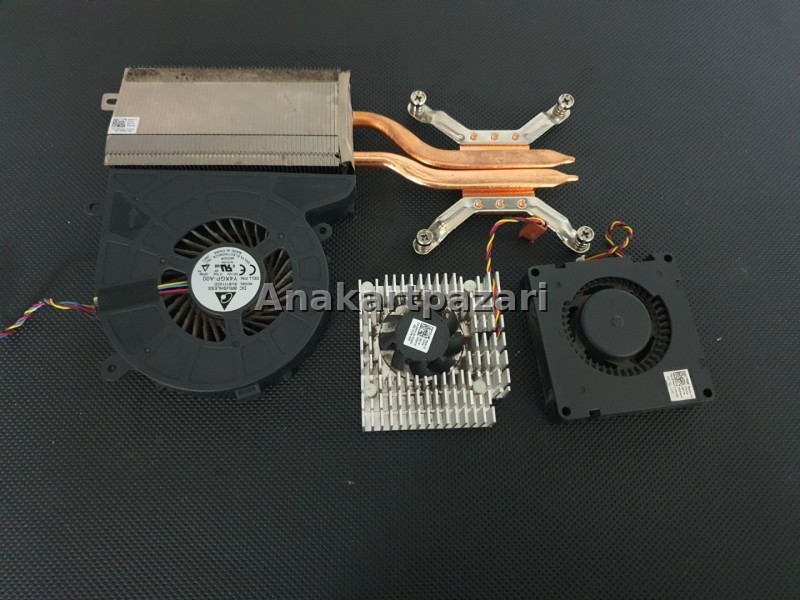 Dell Optiplex 9030 AIO Soğutucu Blok + Fan + Ekran Kartı Fanı + Power Supply Fanı