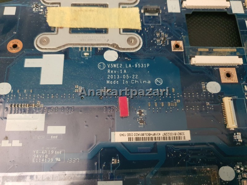 Acer Aspire V5WE2 , E1 - 570 , E1 - 572 i5 4200U ( SR170 )  2GB Ekran Kartlı LA-9531P Rev. 1A