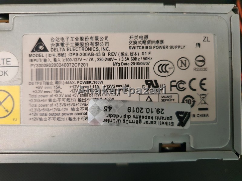 Delta DPS-300AB-58A - DPS-300AB-43B - DPS-300AB-43E / HP-D3008E0 M-ATX SFX 300W