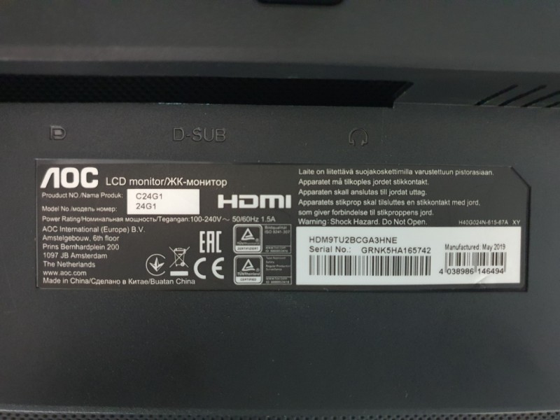 AOC C24G1 24G1 24'' Monitör Anakartı