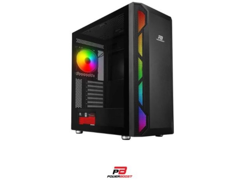 Power Boost VK-G3701B ARGB FAN BOŞ KASA SİYAH (PSU YOK)