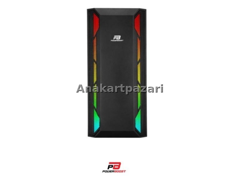 Power Boost VK-G3701B ARGB FAN BOŞ KASA SİYAH (PSU YOK)